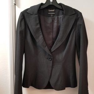 Long sleeve blazer button closure pin stripe